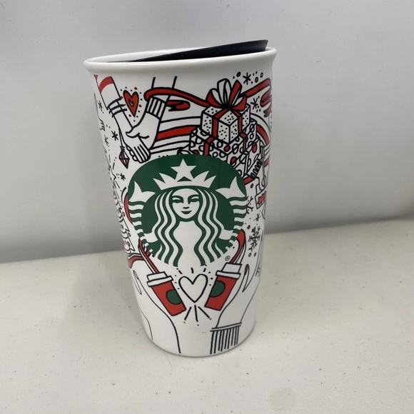 Starbucks Other - Starbucks Holiday Christmas Tumbler 12oz 2017 Red Dot Mug Coffee Cup Travel